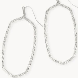 Kendra Scott Rhodium Danielle” Open frame drop statement earrings